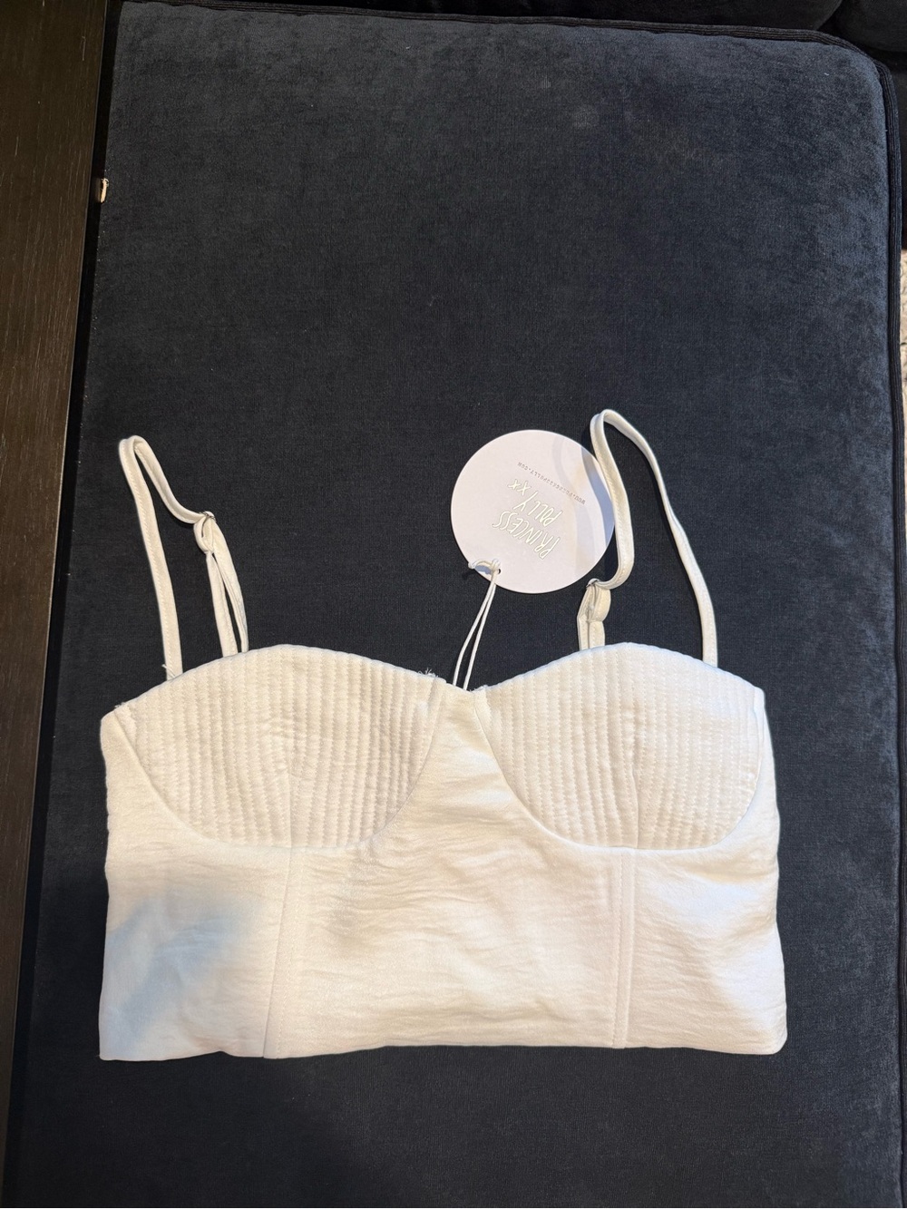 Princess Polly White Quilted Bustier Crop Top